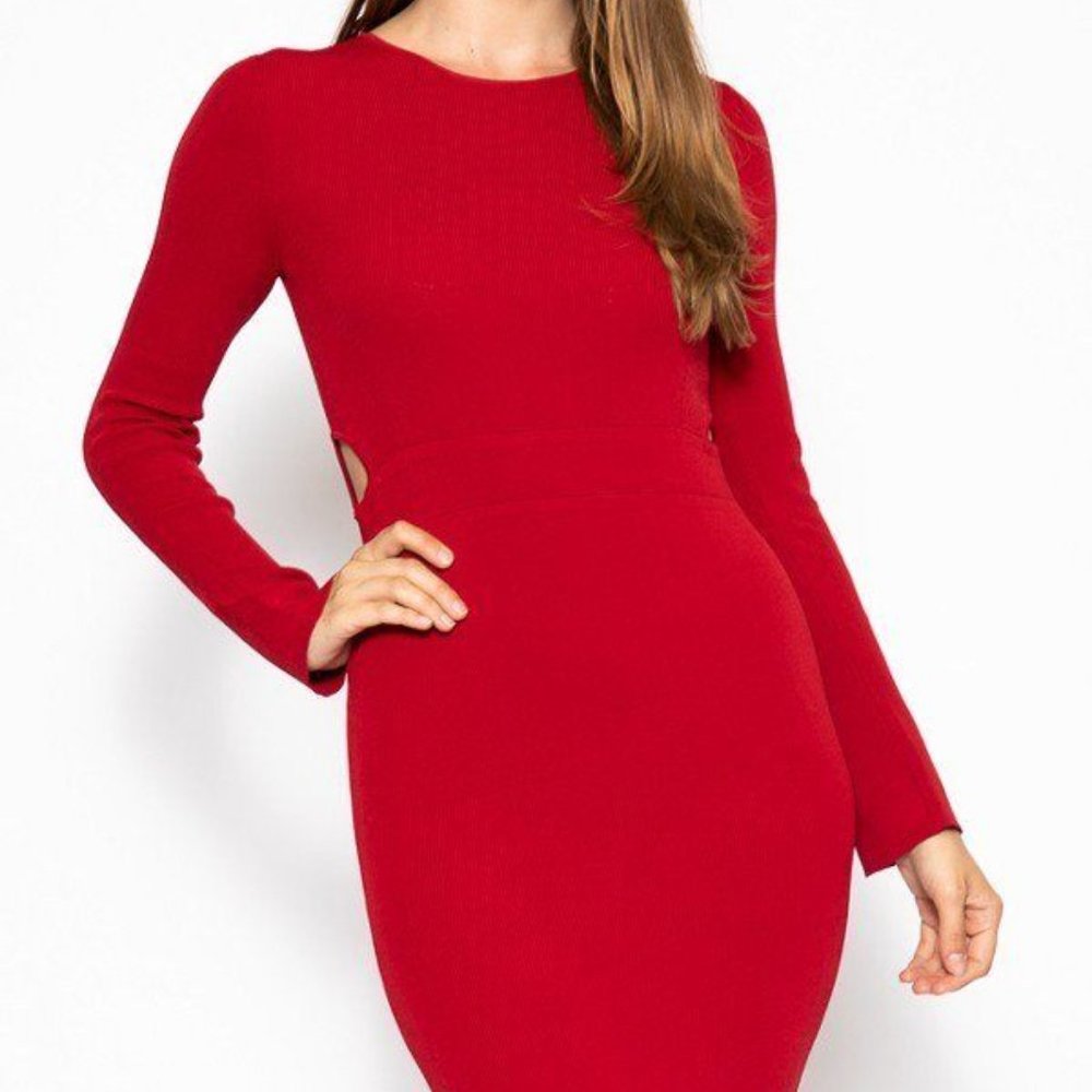 Bodycon Knit Sweater Dress - Picture 2 of 4